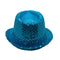Buy Costume Accessories Blue sequin fedora hat for adults sold at Party Expert