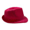 Buy Costume Accessories Fuchsia sequin fedora hat for adults sold at Party Expert