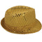 Buy Costume Accessories Gold sequin fedora hat for kids sold at Party Expert