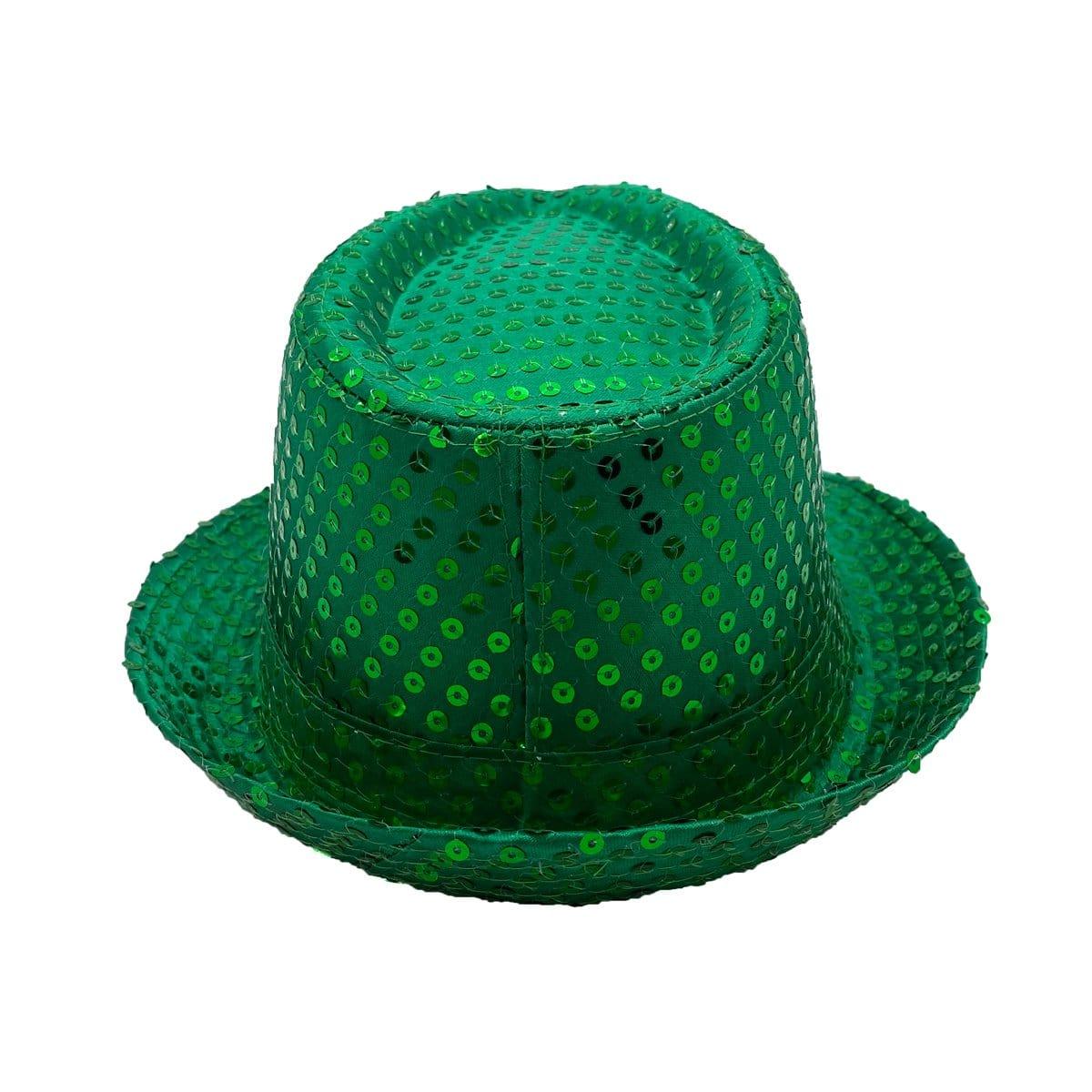 Sequin Trilby Hat Adult Green