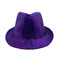 Buy Costume Accessories Purple sequin fedora hat for adults sold at Party Expert