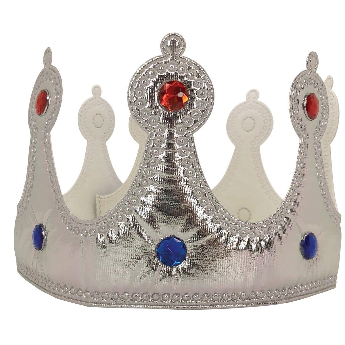 Buy Costume Accessories Silver crown for adults sold at Party Expert