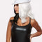 Buy Costume Accessories White fedora hat with black stripes for adults sold at Party Expert