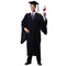 Buy Graduation Black graduation gown with hat for adults sold at Party Expert