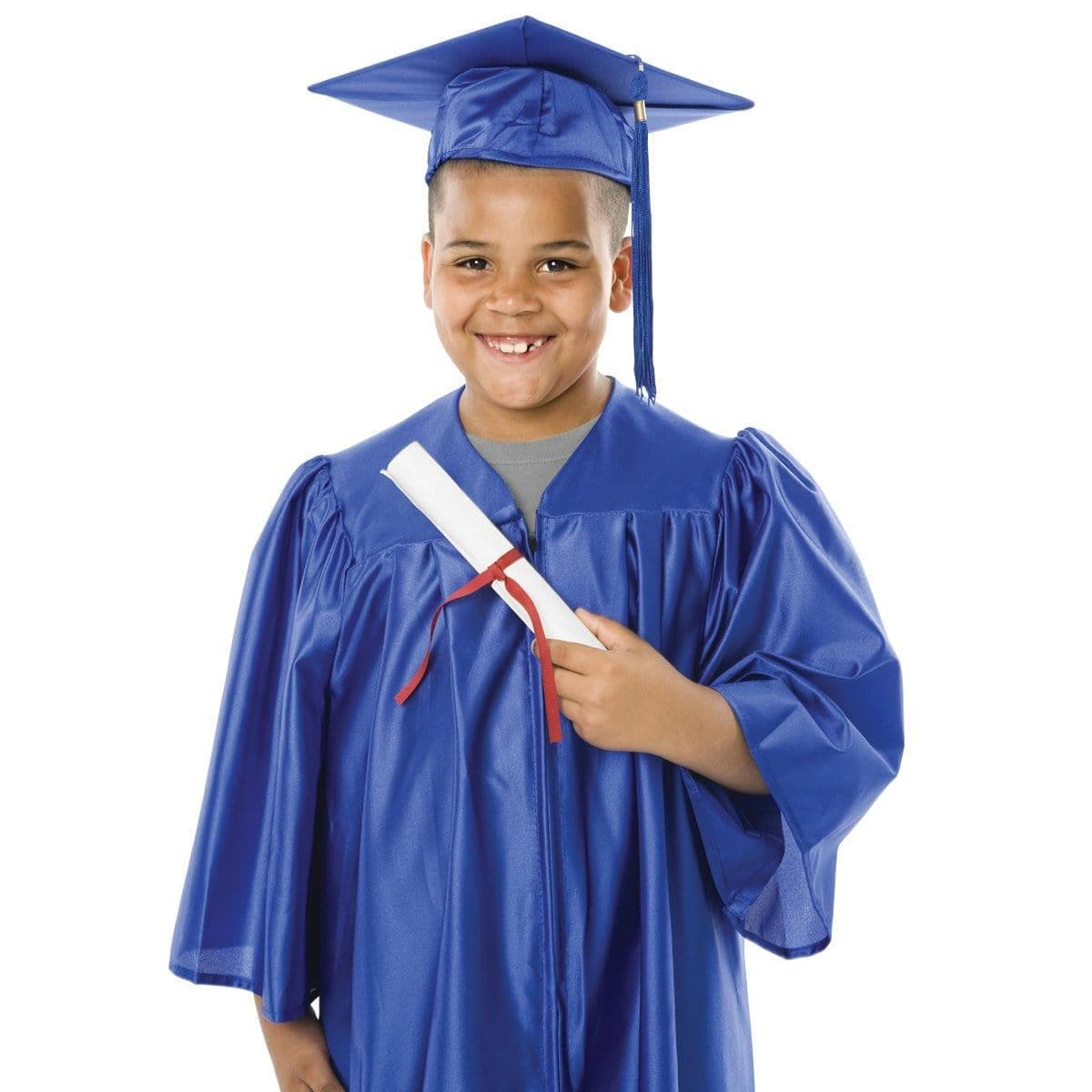 Blue Graduation Gown with Hat for Kids | Party Expert Blue Graduation Gown with Hat for Kids | Party Expert