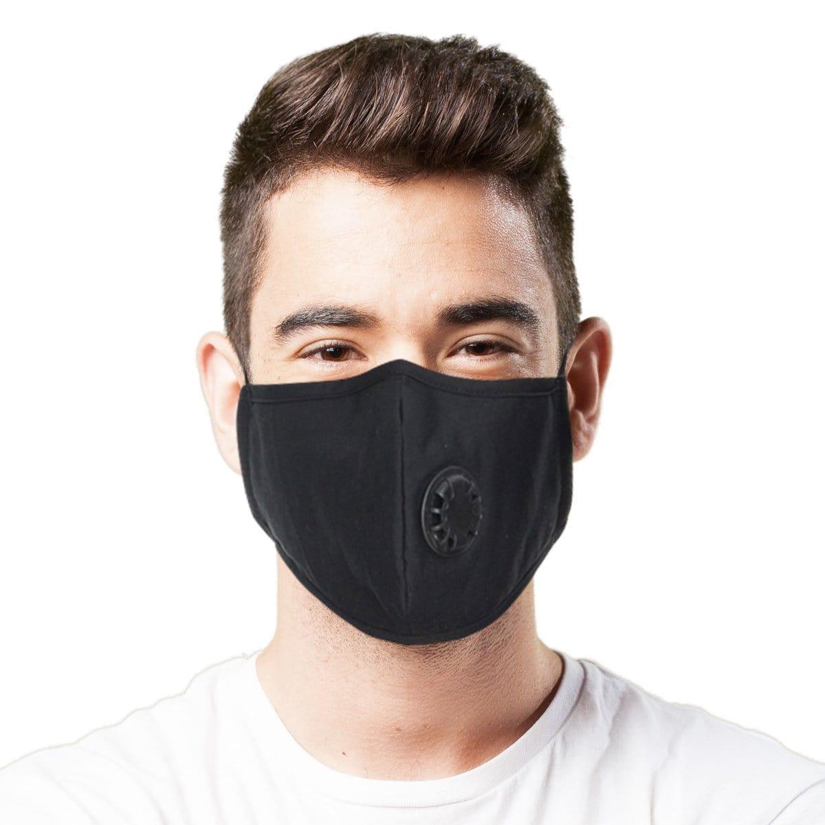 Buy Protection Equipment Black washable cotton face mask with activated carbon filter for adult sold at Party Expert