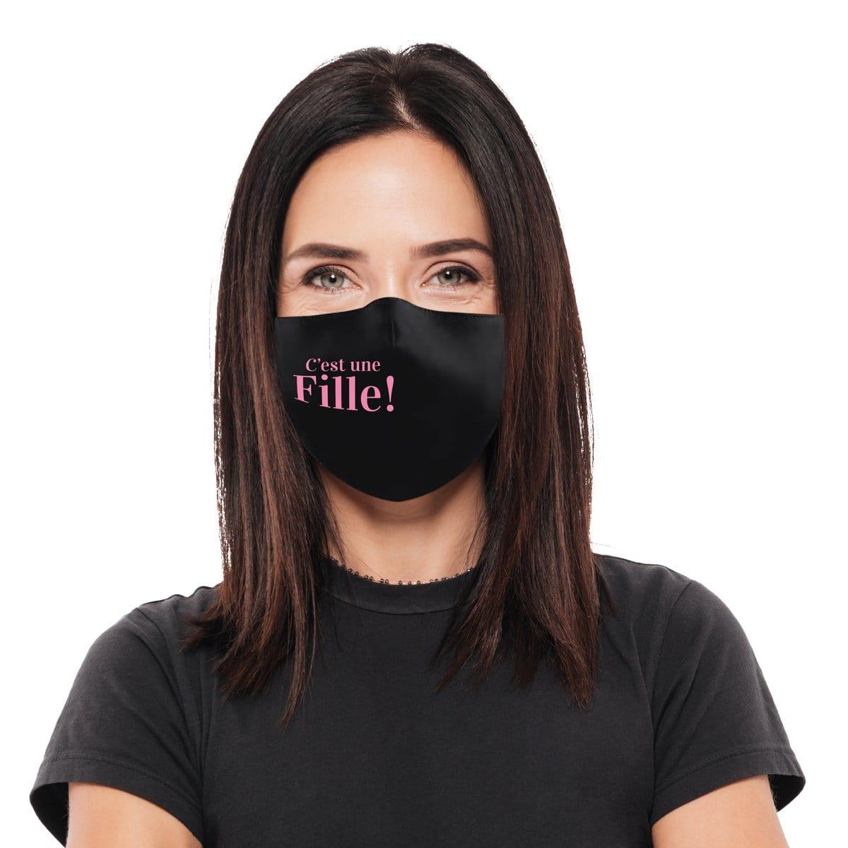Buy protection equipment C'est Une Fille, Washable Cotton Face Mask For Adults sold at Party Expert