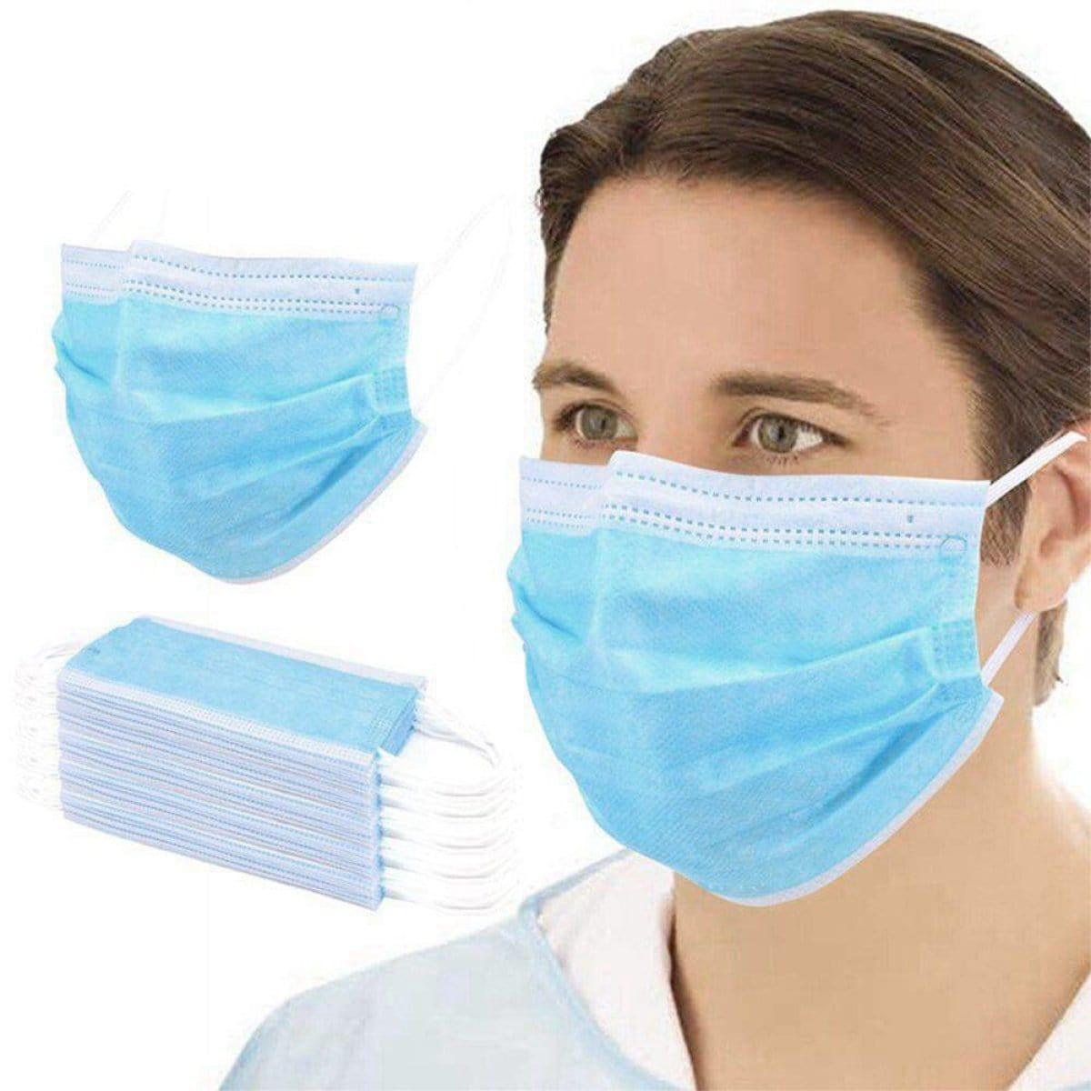 Buy Protection Equipment Disposable 3 Ply Face Masks, 50 per package sold at Party Expert