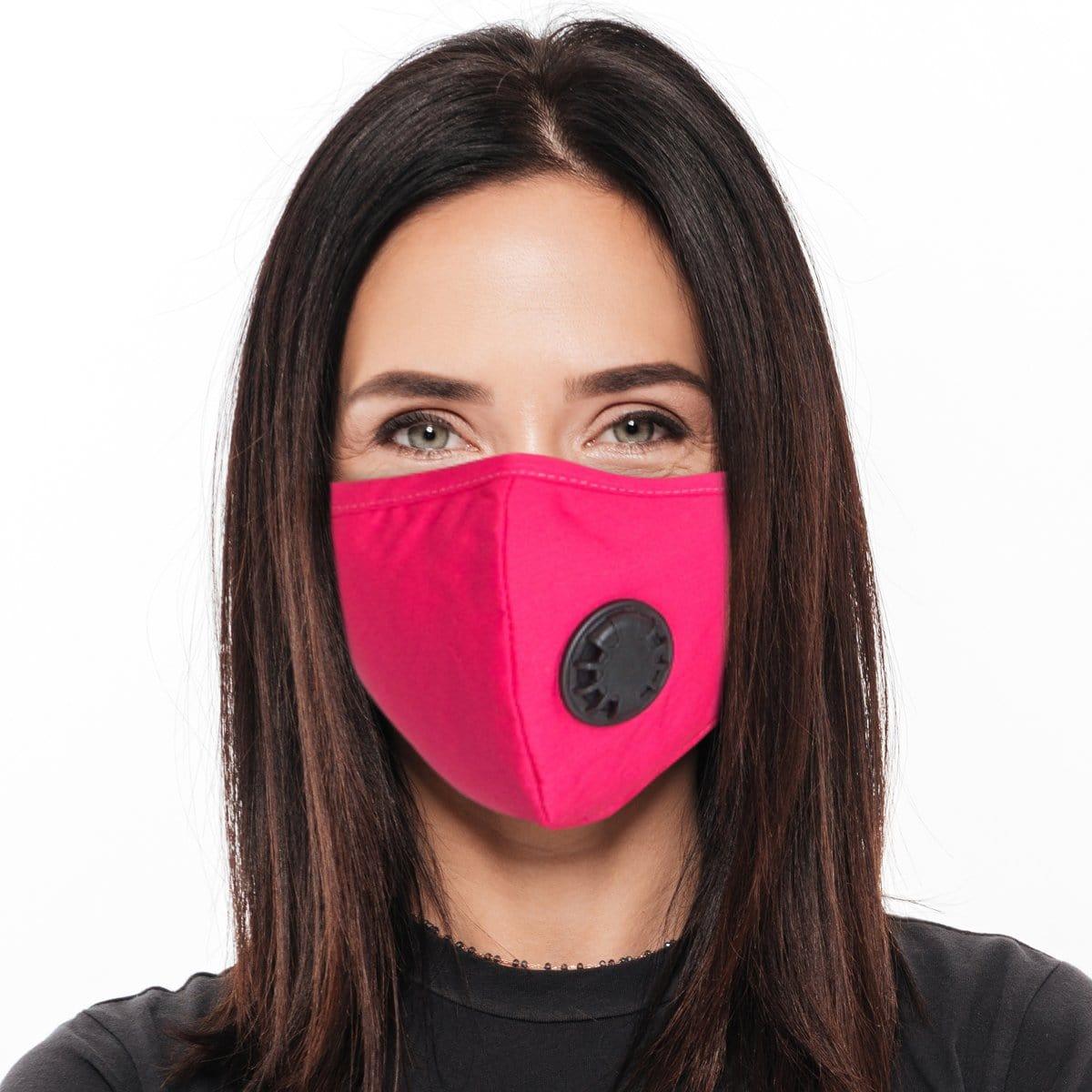 Buy Protection Equipment Fuchsia washable cotton face mask with activated carbon filters for adults sold at Party Expert