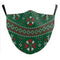 Buy Protection Equipment Green Jacquard Washable Cotton Face Mask For Adults sold at Party Expert