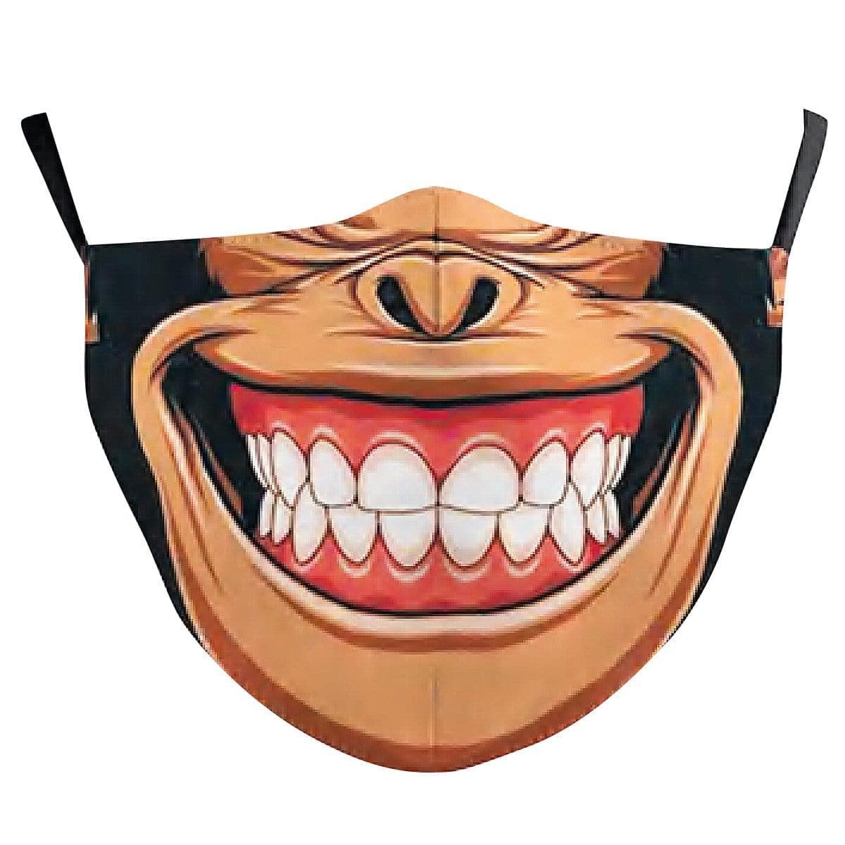 Buy Protection Equipment Smiling Monkey Washable Cotton Face Mask for Adults sold at Party Expert