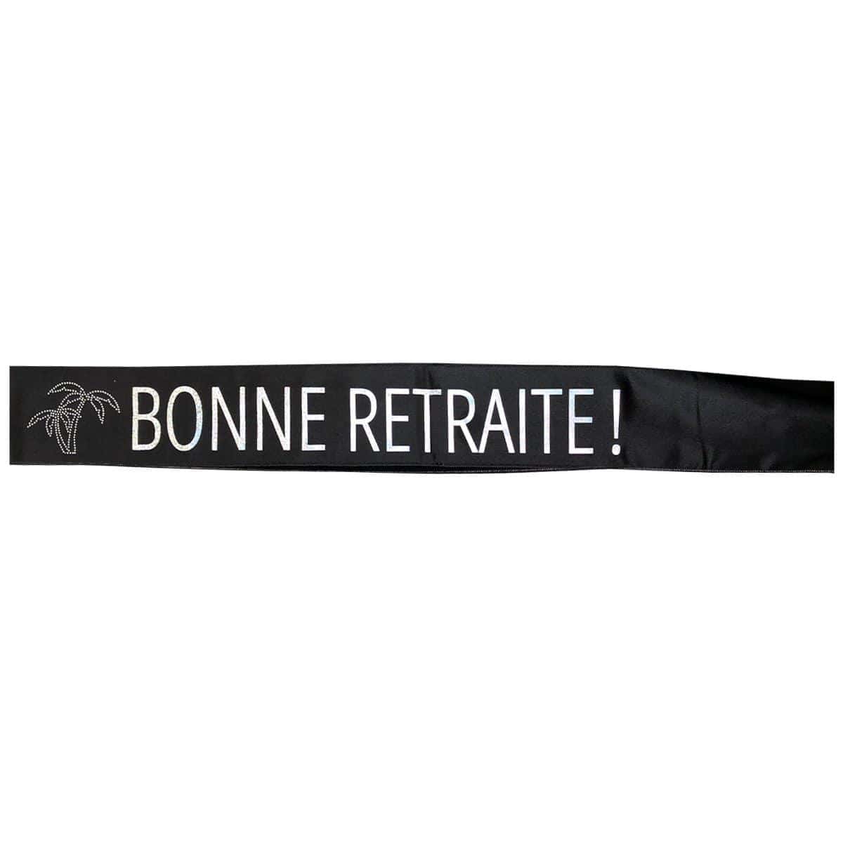 Buy Retirement Sash - Bonne Retraite - Black sold at Party Expert