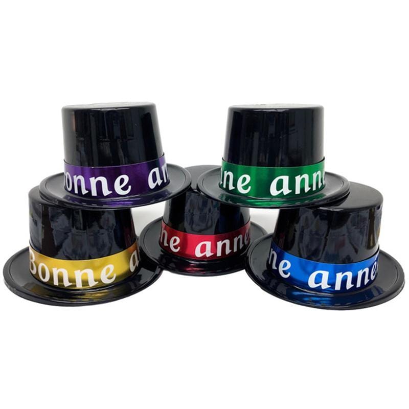 Buy New Year "Bonne Année" Top Hat With Foil Assortement sold at Party Expert