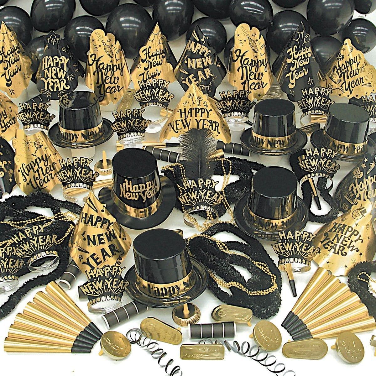 Buy New Year Gold Sensation Party Kit For 100 sold at Party Expert