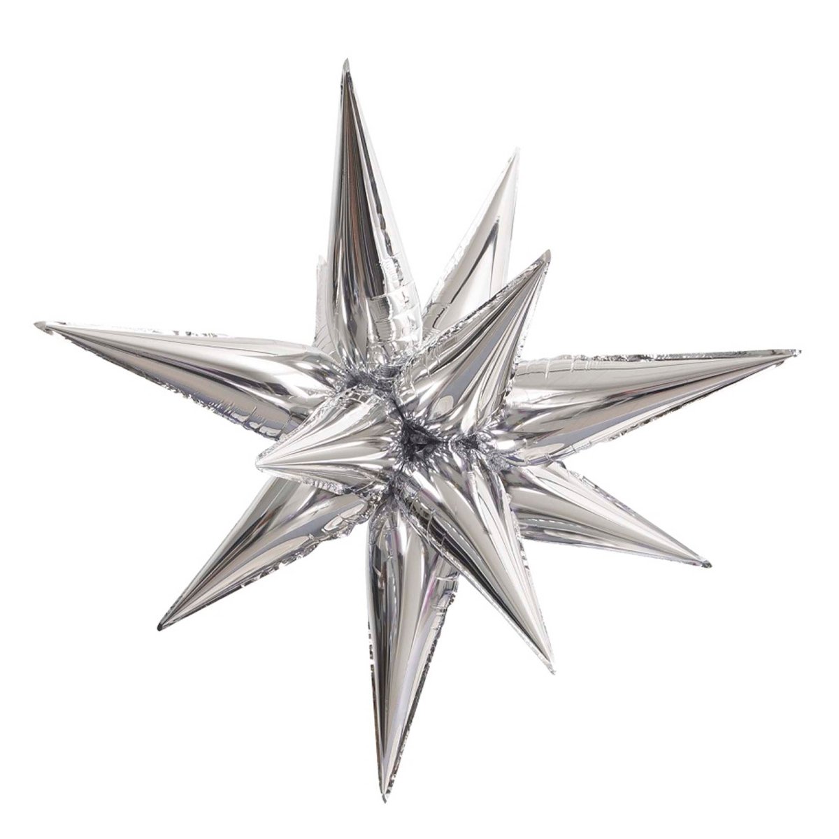 PARTYGRAM Balloons Air Filled Silver Star Balloon, 40 Inches, 1 Count