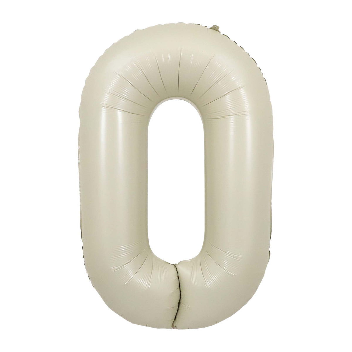 PARTYGRAM Balloons Ivory Number 0 Foil Balloon, Creamy White Matte Finish, 34 Inches 810077658246