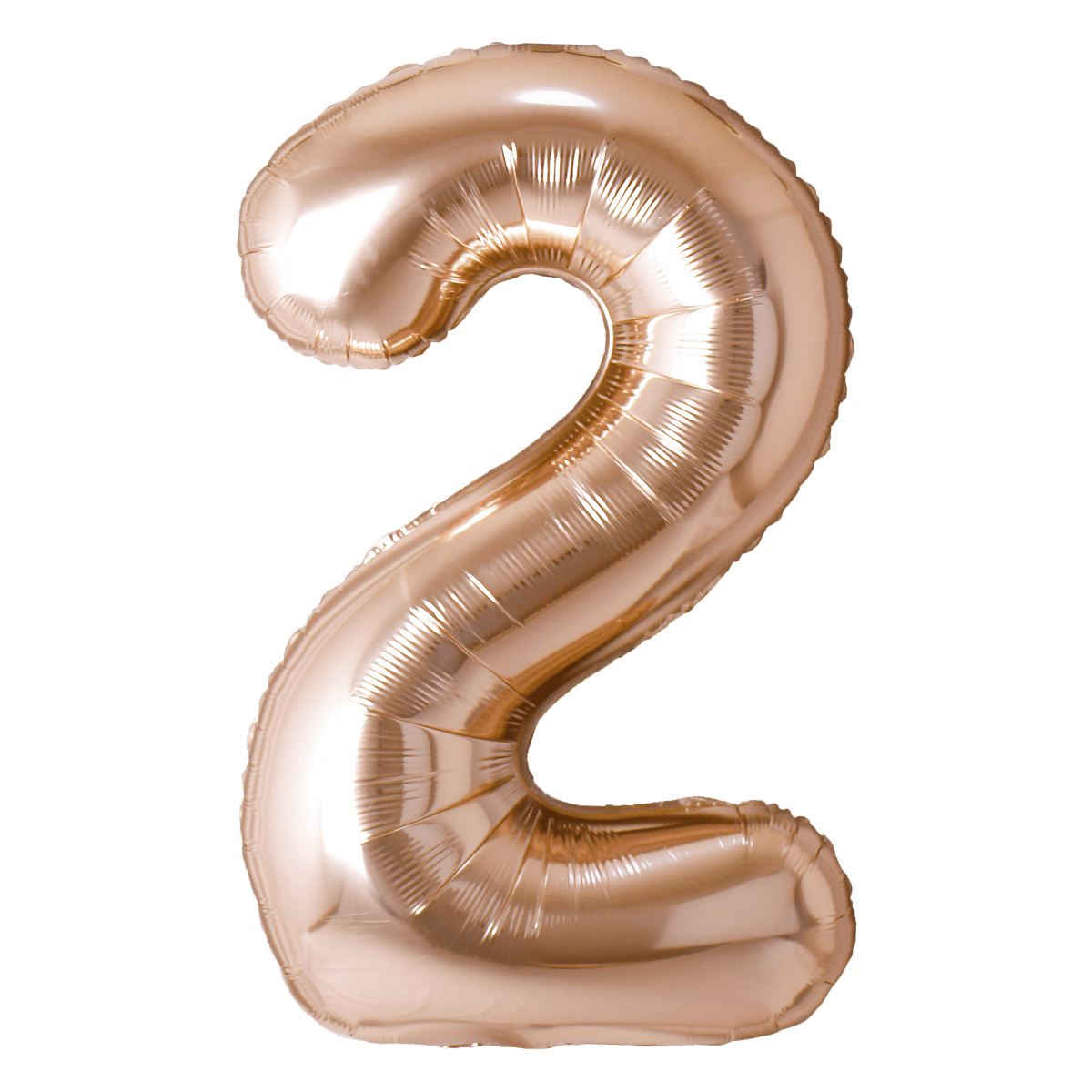 PARTYGRAM Balloons Rose Copper Number 2 Foil Balloon, 40 inches 810077656150