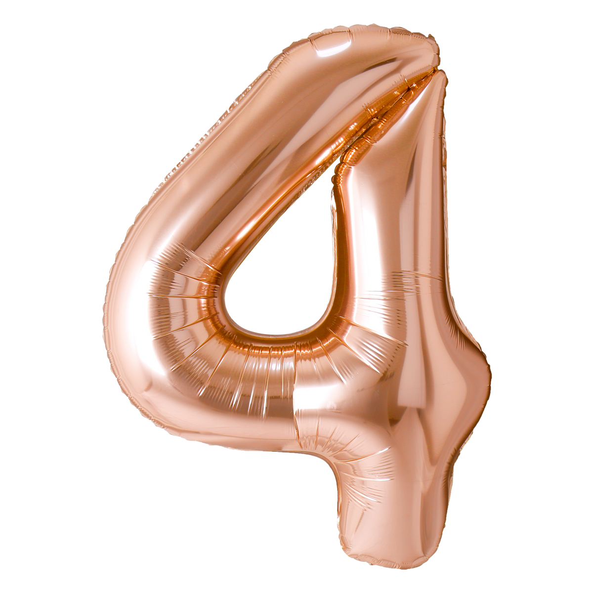 PARTYGRAM Balloons Rose Copper Number 4 Foil Balloon, 40 inches 810077656174