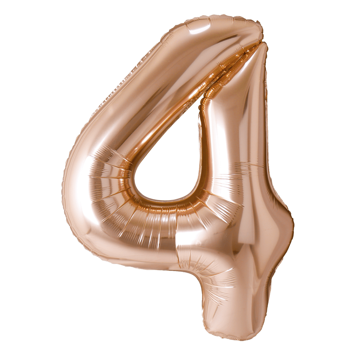 PARTYGRAM Balloons Rose Copper Number 4 Foil Balloon, 40 inches 810077656174