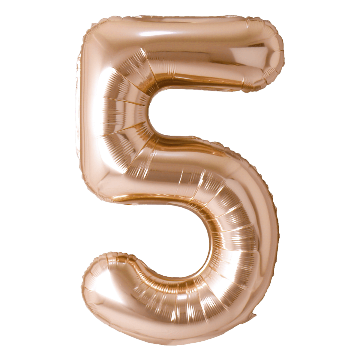 PARTYGRAM Balloons Rose Copper Number 5 Foil Balloon, 40 inches 810077656181