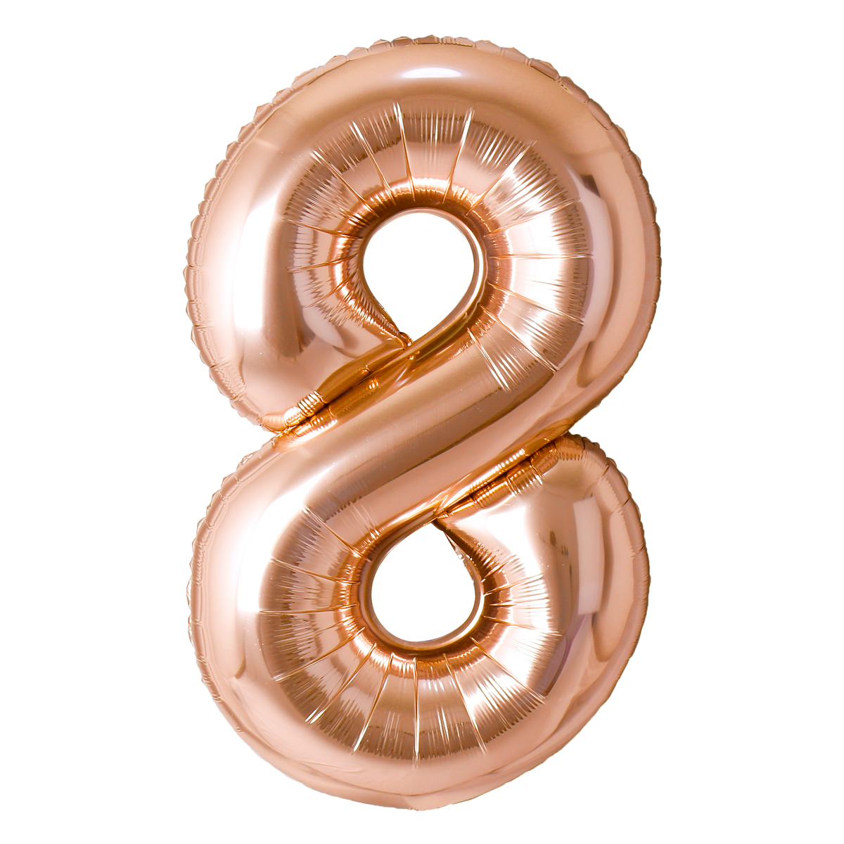 PARTYGRAM Balloons Rose Copper Number 8 Foil Balloon, 40 inches 810077656211