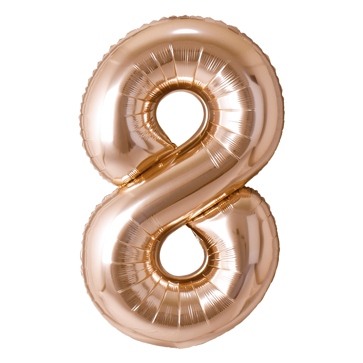 PARTYGRAM Balloons Rose Copper Number 8 Foil Balloon, 40 inches 810077656211