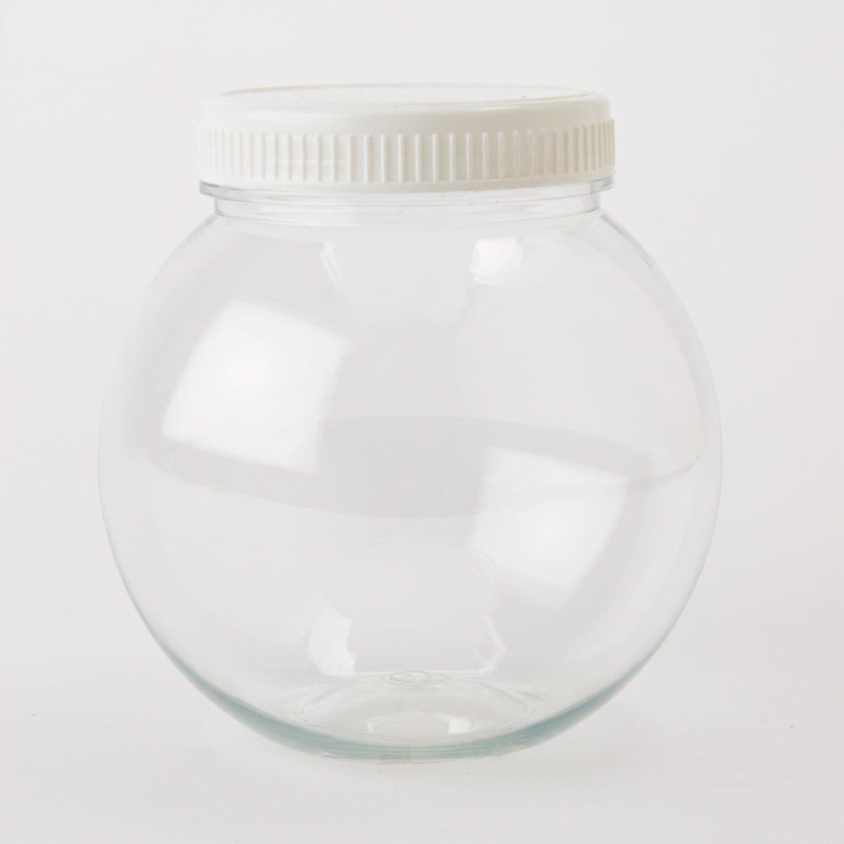 Buy Baby Shower White acrylic round jar with lid, 4 inches sold at Party Expert