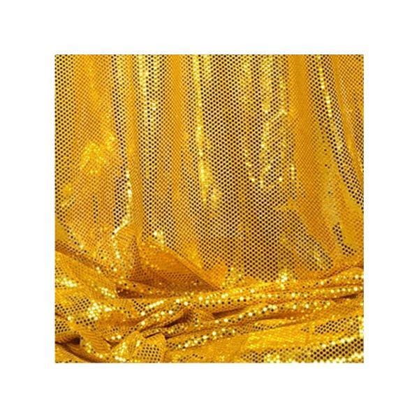 Buy Decorations Fabric with Round Spangles - Gold sold at Party Expert