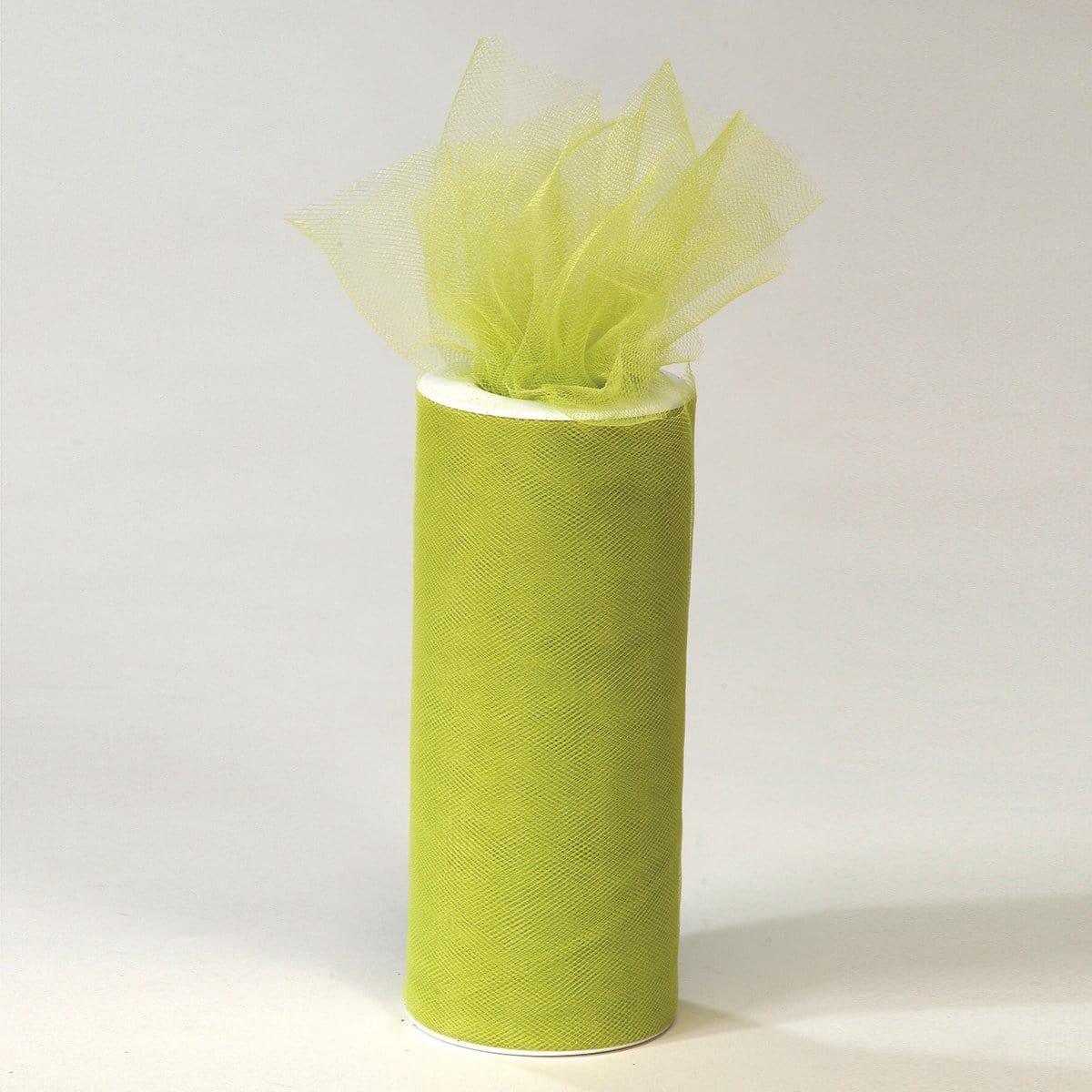 Buy Decorations Tulle Roll - Apple Green 6.5 in x 25 yds sold at Party Expert
