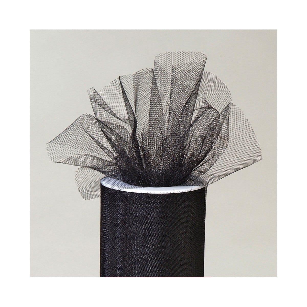 Buy Decorations Tulle Roll - Black 6.5 in. x 25 yds sold at Party Expert