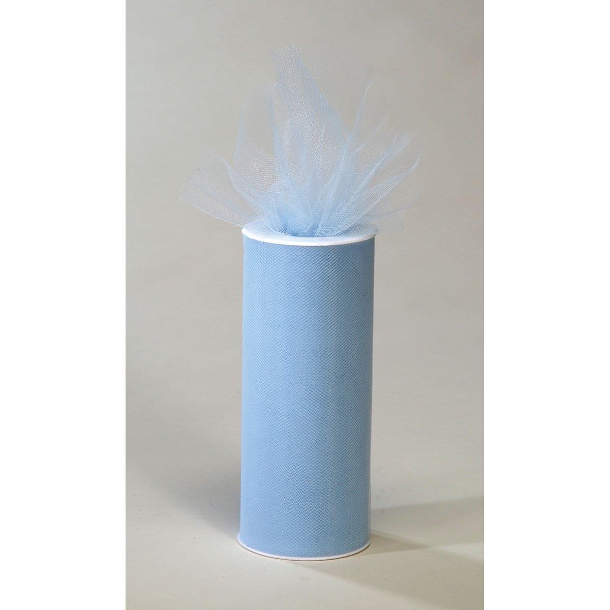Buy Decorations Tulle Roll - Blue 6.5 in. x 25 yds sold at Party Expert