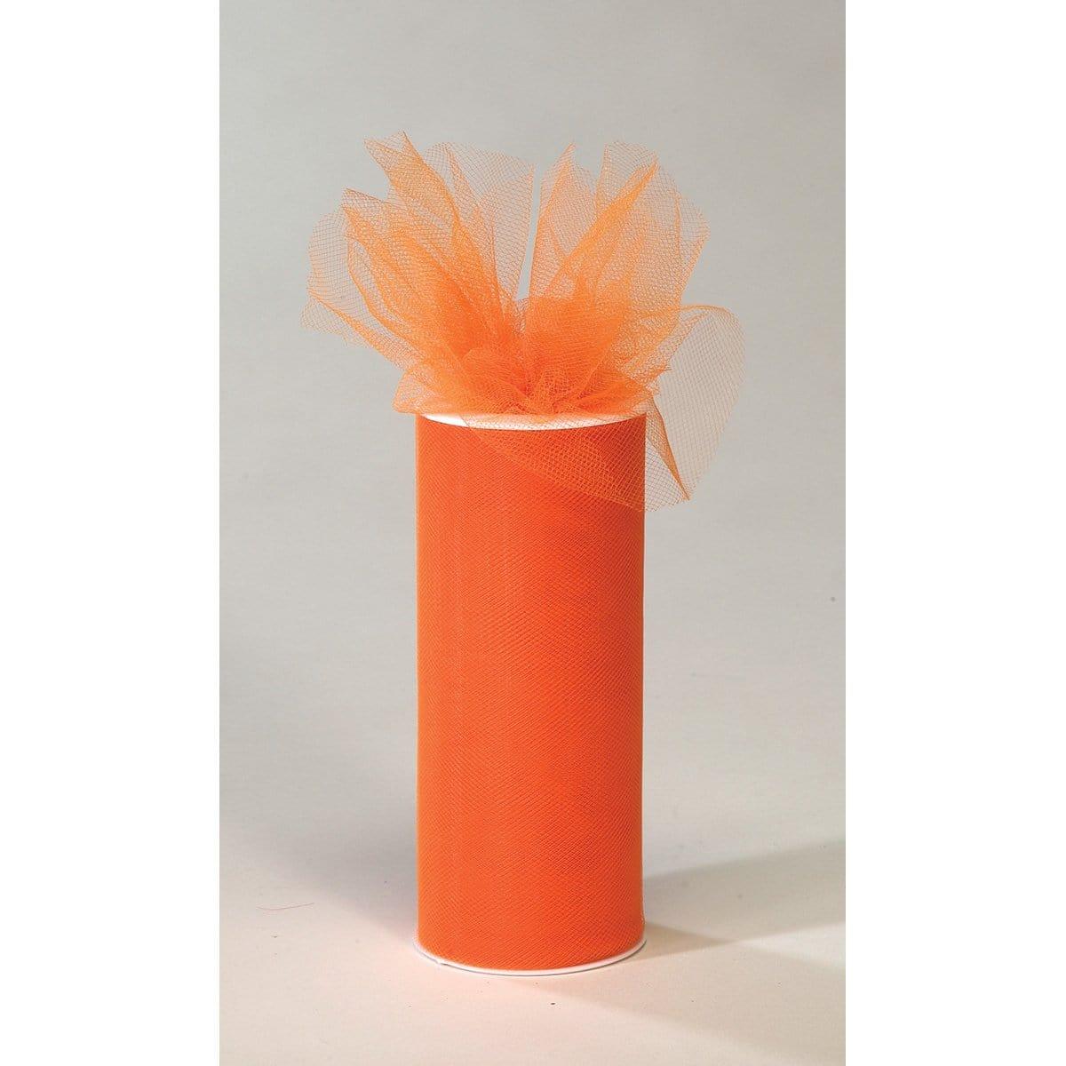 Buy Decorations Tulle Roll - Orange 6 in. x 25 yds sold at Party Expert