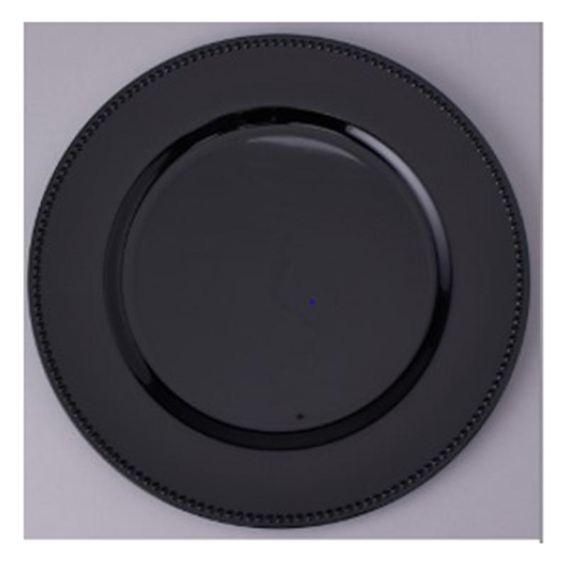 Buy Plasticware Black plastic charger plate sold at Party Expert