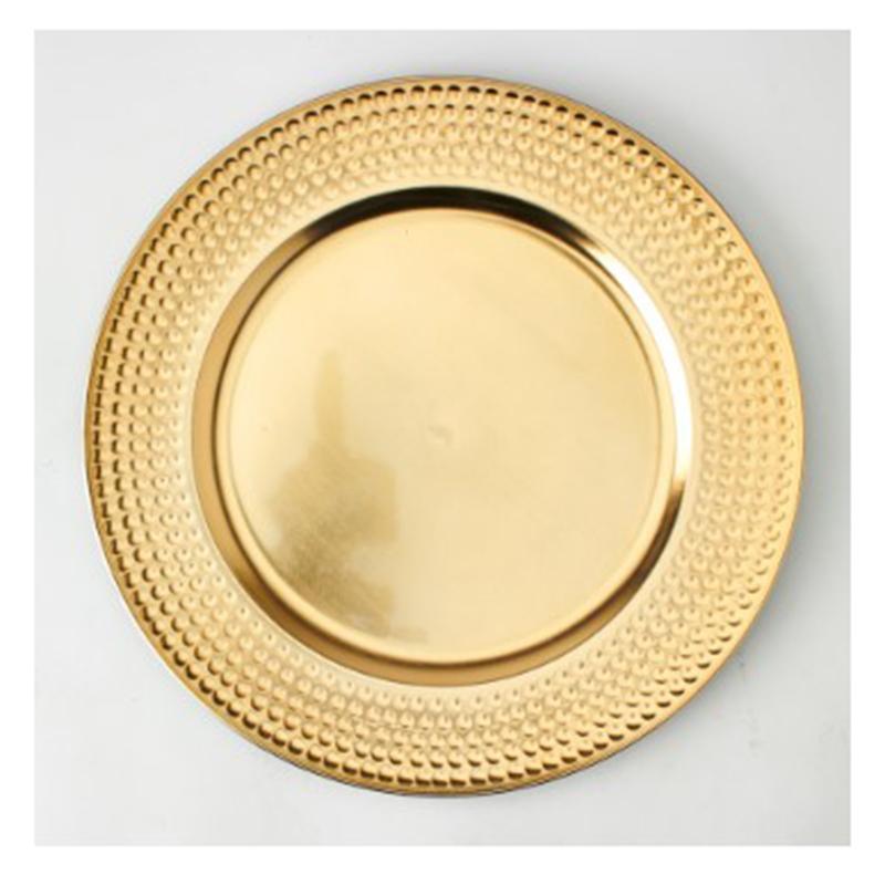 Buy Plasticware Gold plastic charger plate sold at Party Expert