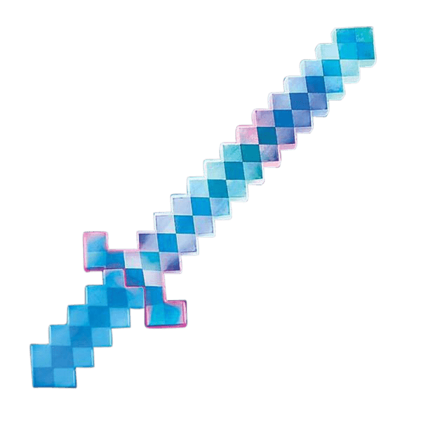 RHODE ISLAND NOVELTY Costume Accessories Light-Up Blue Pixel Sword