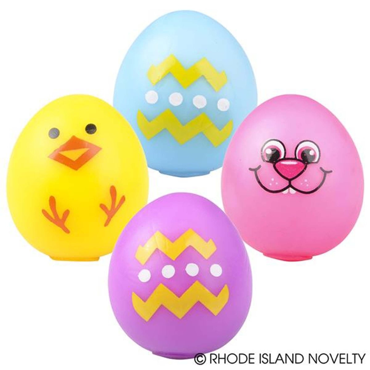 RHODE ISLAND NOVELTY Easter Squeeze and Stretch Gummi Easter Egg, 2 Inches, Assortment, 1 Count