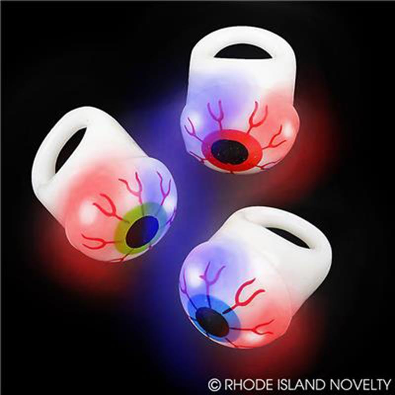 Buy Halloween Light-up jelly eyeball rings - Assortment sold at Party Expert