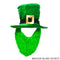 RHODE ISLAND NOVELTY St-Patrick St-Patrick's Day Green Top Hat and Beard Set, 1 Count