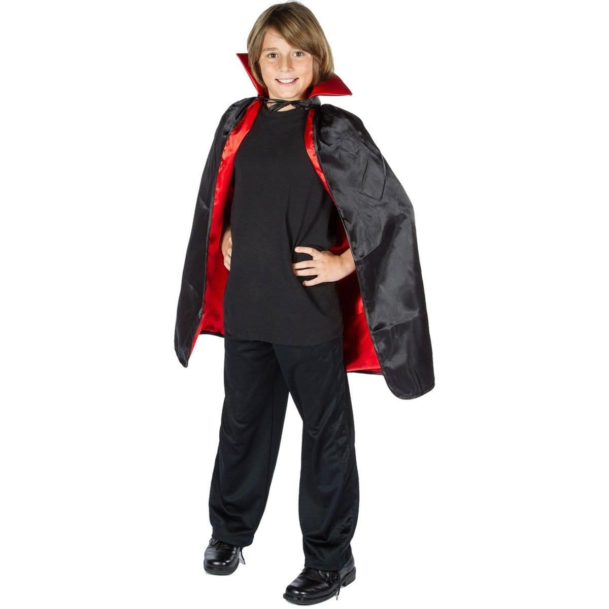 Buy Costume Accessories Red & Black Reversible Cape with Collar sold at Party Expert