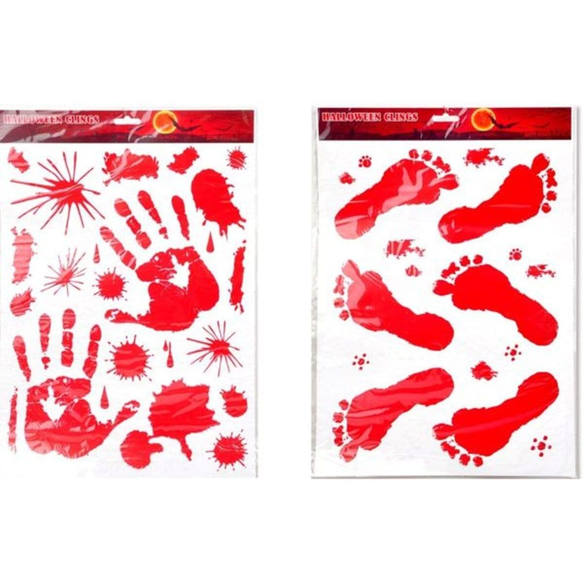 Buy Halloween Halloween Bloody Window Clings, Assortment, 1 count sold at Party Expert