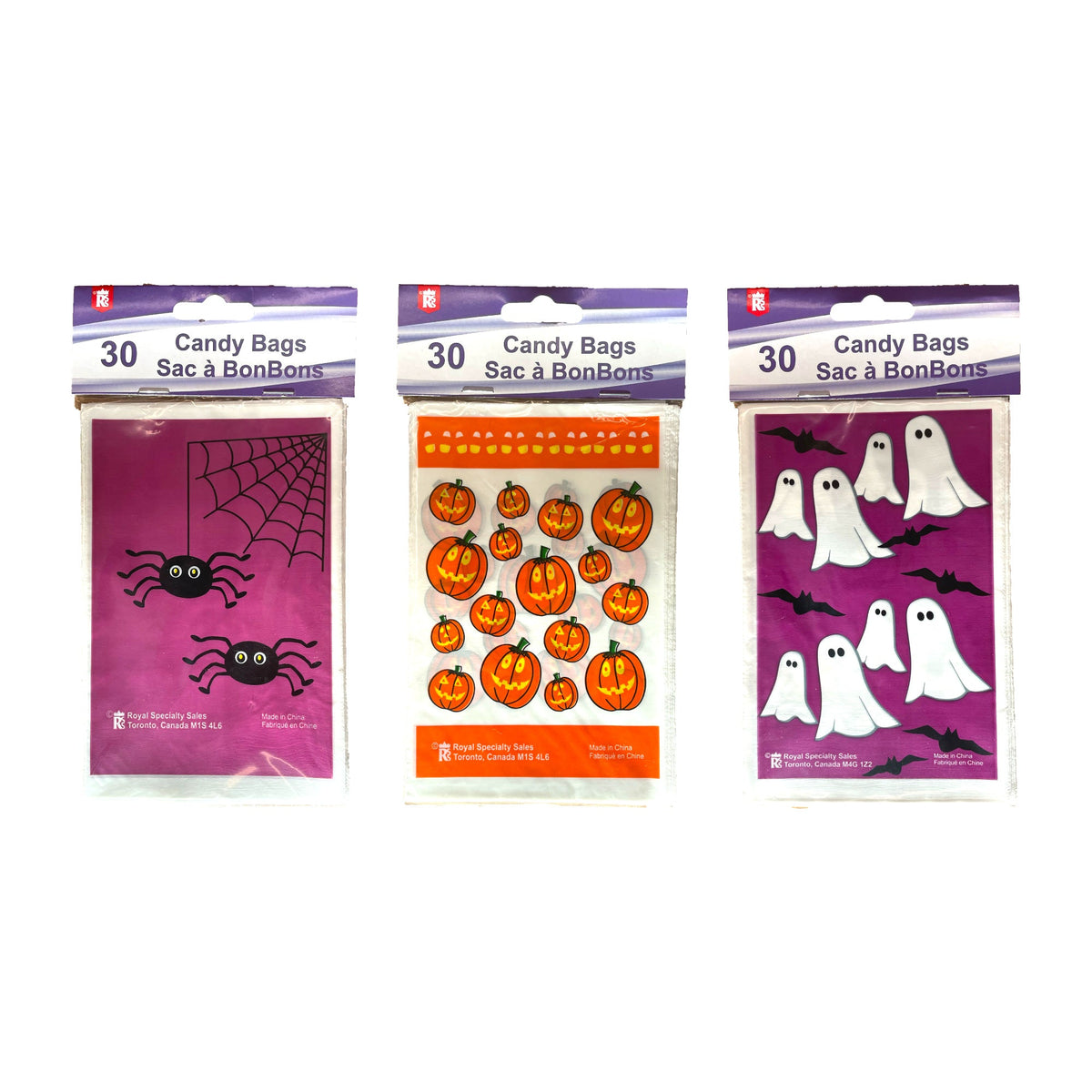 ROYAL SPECIALTY SALES Halloween Trick Or Treat Candy Bags, 30 Pieces, 1 Pack, Assortment 06618122972