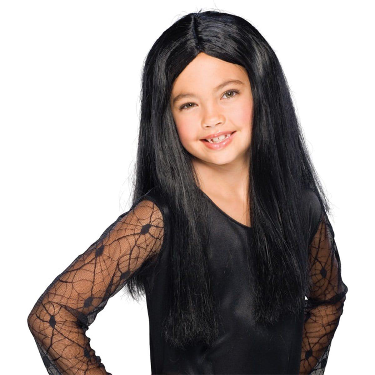 Buy Costume Accessories Black witch wig for girls sold at Party Expert