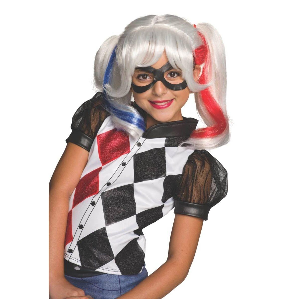 Buy Costume Accessories Harley Quinn wig for girls, DC Super Hero Girls sold at Party Expert