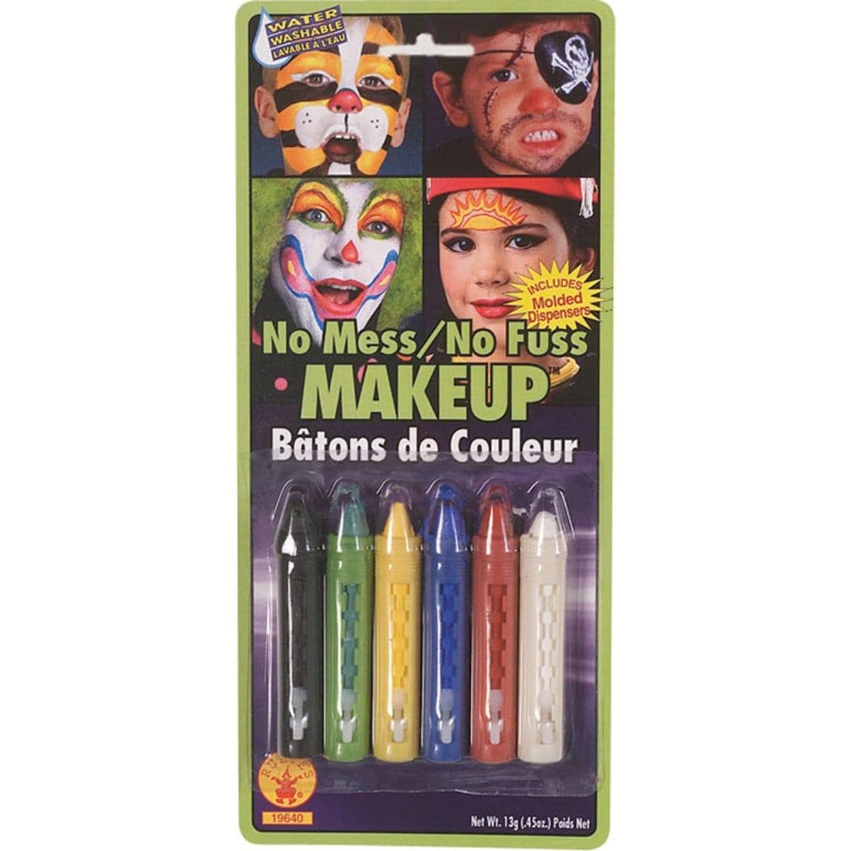 Buy Costume Accessories Makeup sticks, 6 per package sold at Party Expert