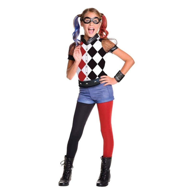 Buy Costumes Harley Quinn Deluxe Costume for Kids, DC Super Hero Girls sold at Party Expert
