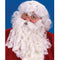 FUN WORLD Christmas Deluxe Santa Wig and Beard Set, White, 1 Count