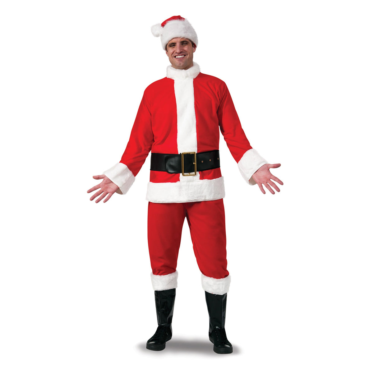 RUBIES II (Ruby Slipper Sales) Christmas Flannel Santa Suit for Adults