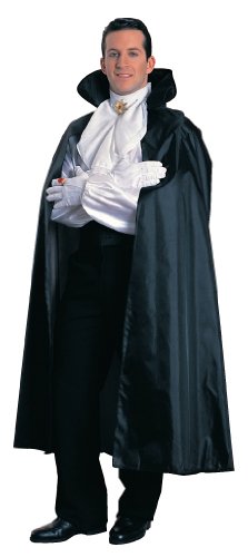 RUBIES II (Ruby Slipper Sales) Costume Accessories Black Taffeta Cape with Collar 082686161022