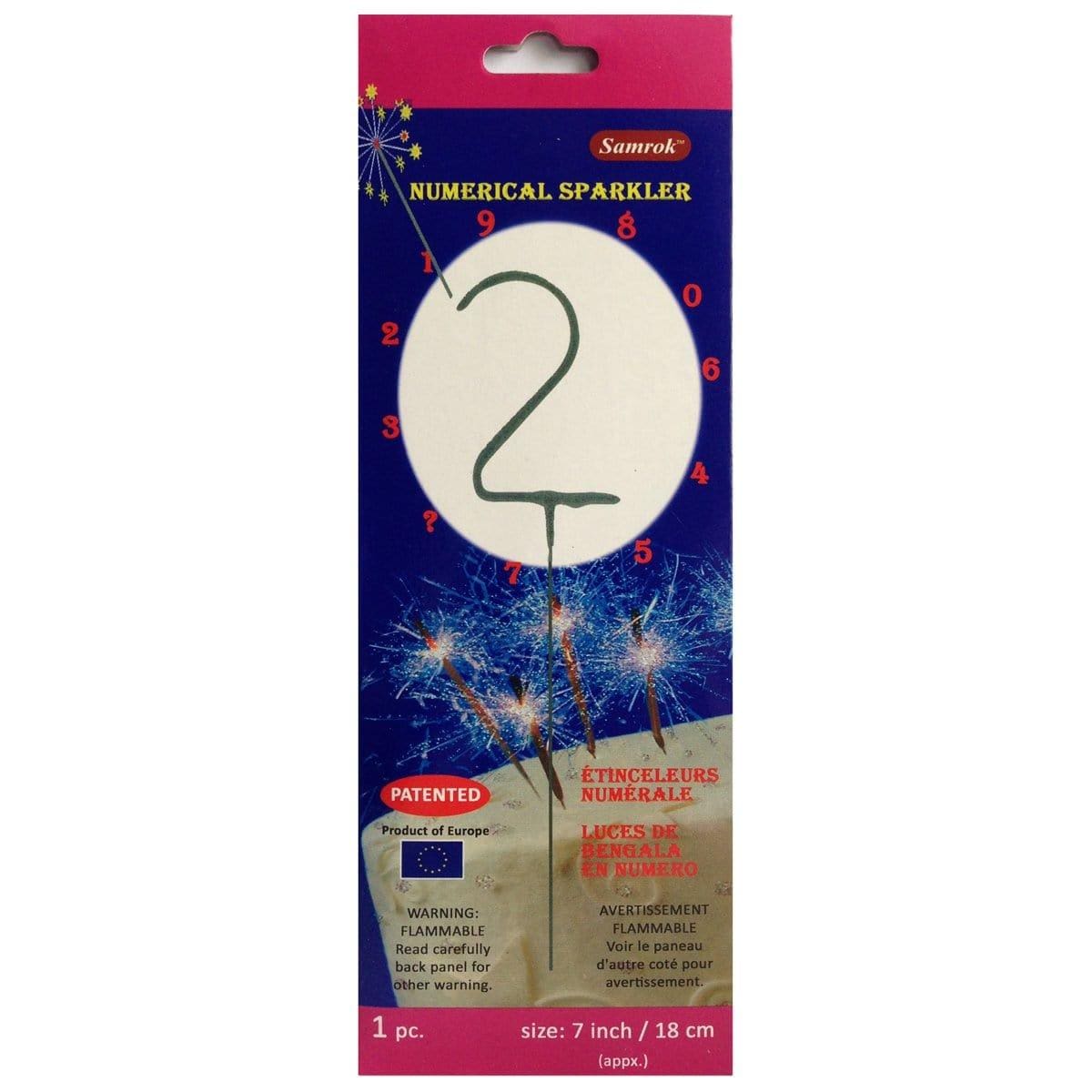 Buy Cake Supplies Numeral Sparkler # 2 sold at Party Expert
