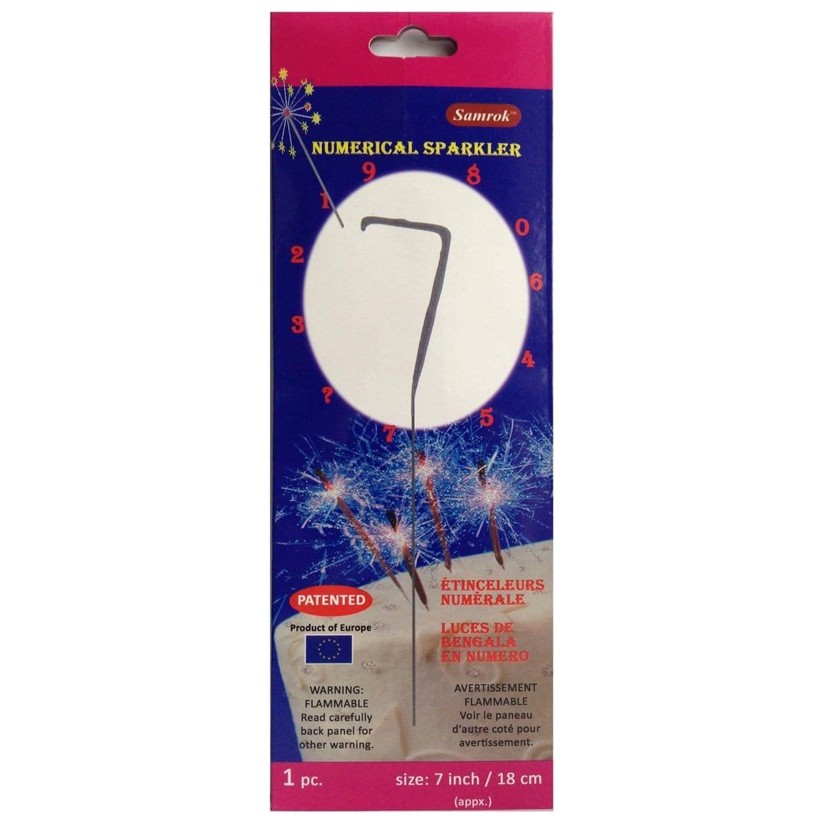 Buy Cake Supplies Numeral Sparkler # 7 sold at Party Expert